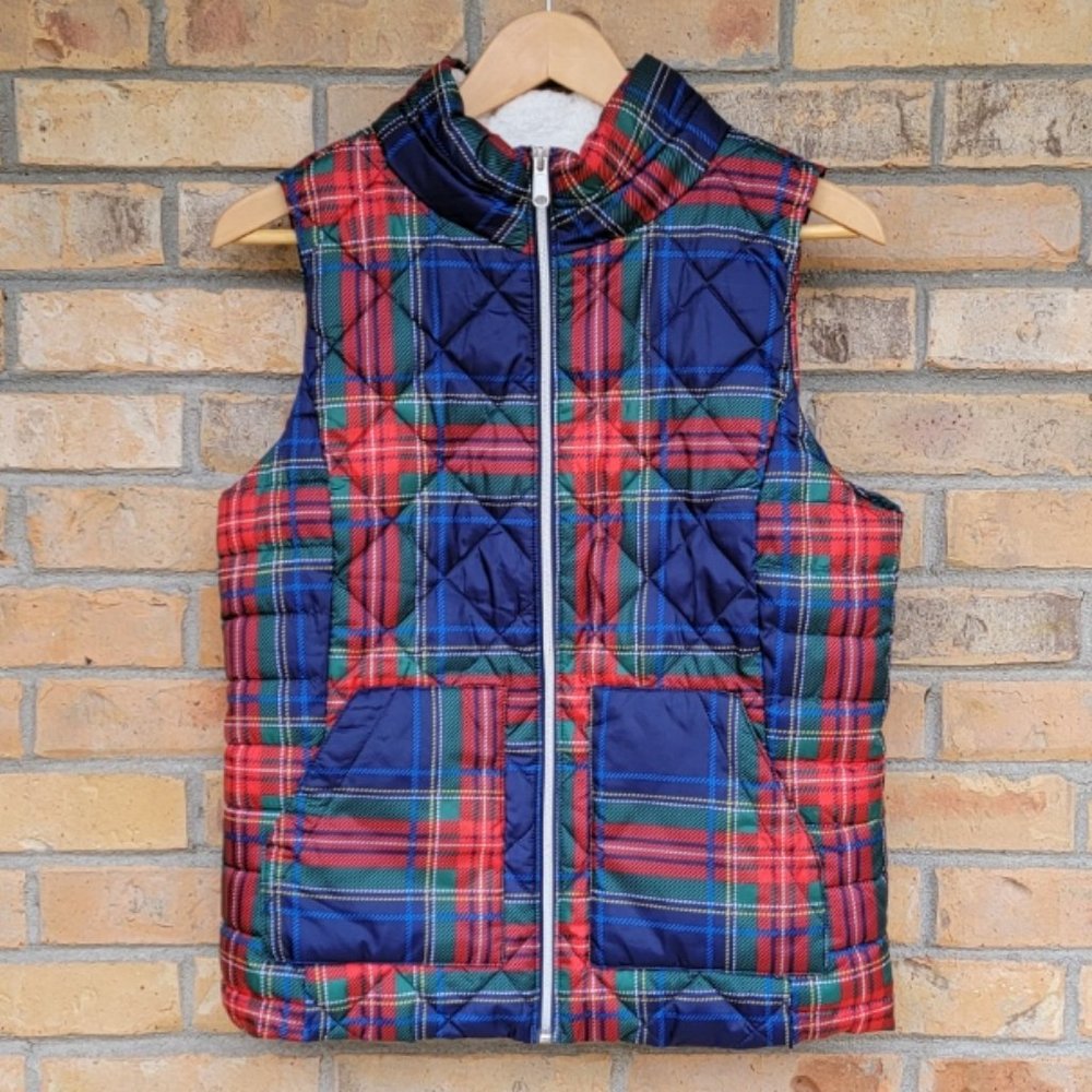 Authentic American Plaid Faux Fur Lined Vest L Like New Condition